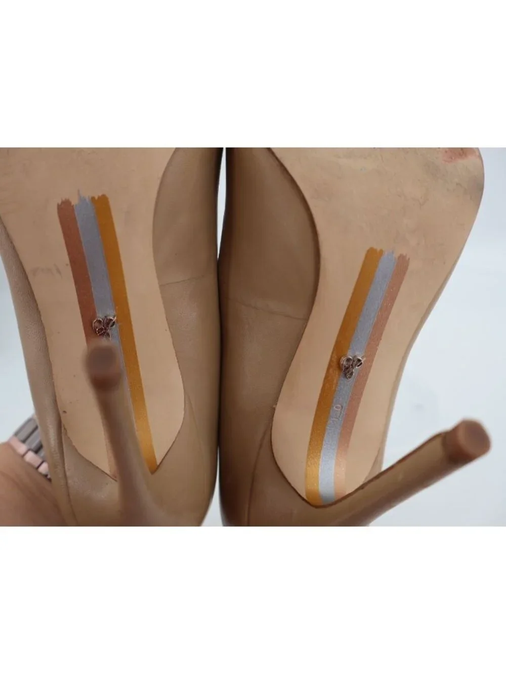 Sam Edelman Womens Danna Pumps Heels Size 9 Beige Leather Stilettos Pointed